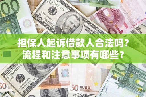济南担保人起诉借款人合法吗？流程和注意事项有哪些？