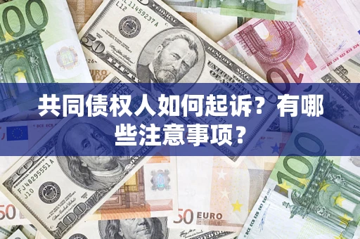 济南共同债权人如何起诉？有哪些注意事项？