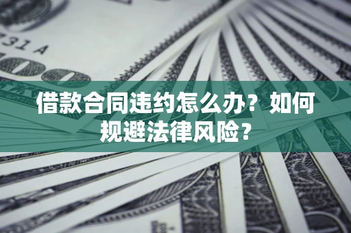 济南借款合同违约怎么办？如何规避法律风险？